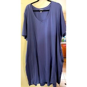 ✨ terra & sky Blue V-neck midi dress ✨